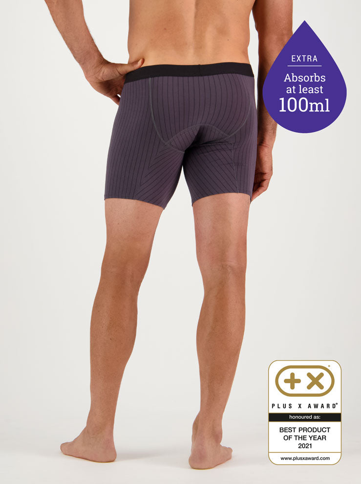 Confitex for Men washable, leakproof, super absorbent underwear for incontinence now in longer legs. Absorbs at least 100ml! - Back view